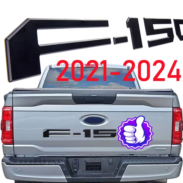 20212024 REAR TRUCK Tailgate Insert Letter For F150 Badge Matte Black