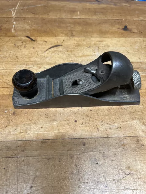 VINTAGE STANLEY No 220 ADJUSTABLE BLOCK PLANE WOODWORK TOOL PLANER