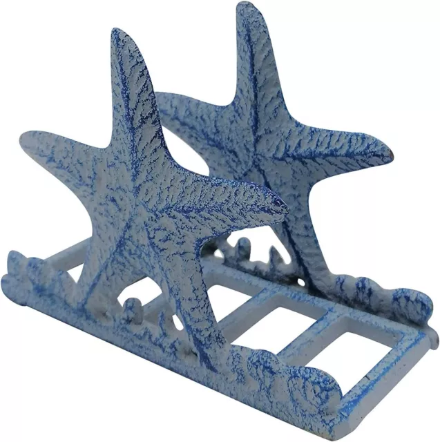 Comfy Hour Under The Sea Collection Cast Iron Starfish Napkin Holder, Kitchen