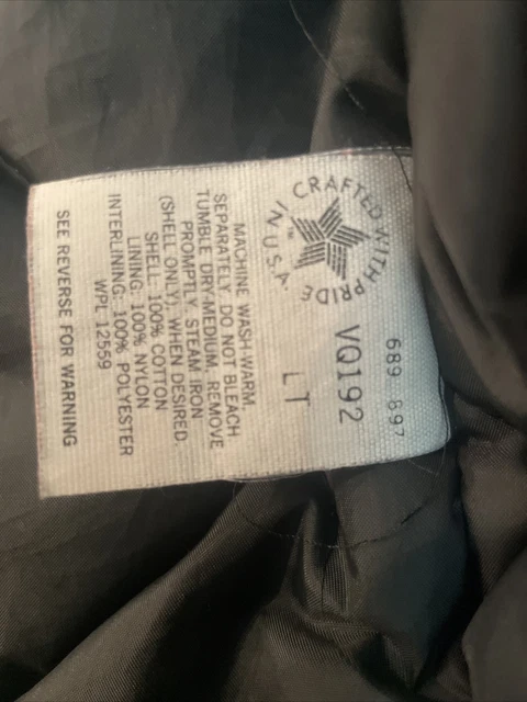 Vintage 1989 Carhartt Blue Work Vest Insulated Quilted Zip Made In USA 7