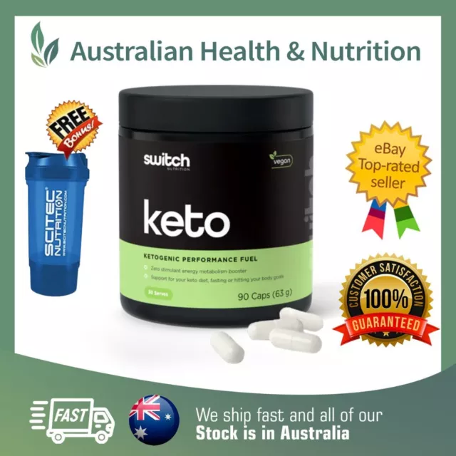 Switch Nutrition Keto Switch 90 Capsules + Free Same Day Shipping & Shaker