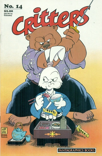 Critters #14 By Stan Sakai Usagi Yojimbo Gnuff Birthright Fantagraphics 1987