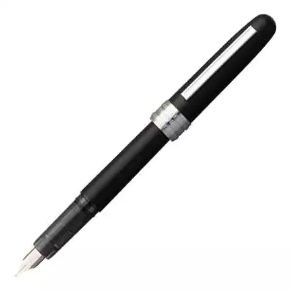 Platinum Plaisir Fountain Pen - Black Mist - Medium Point - (Matte) NEW