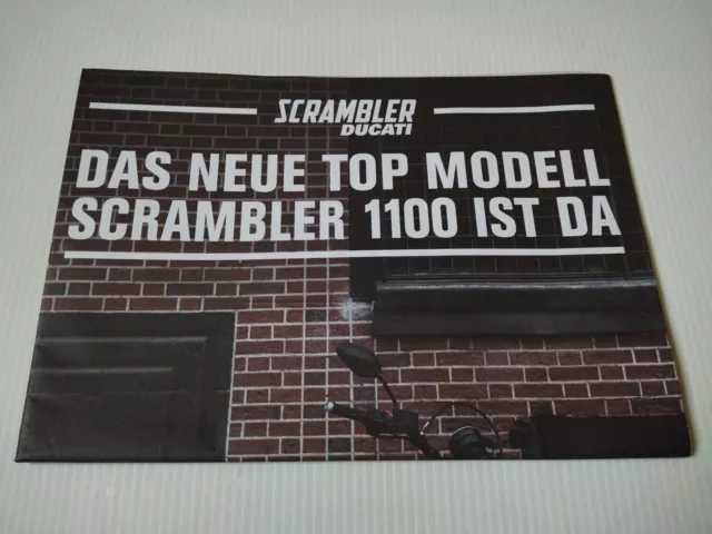 Ducati Scrambler 1100 de 2018 Deutsche Prospectus Catalogue Brochure Moto