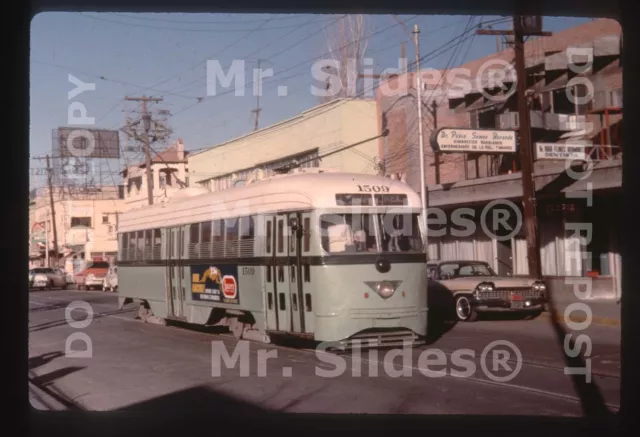 Duplicate Slide Streetcar/Tram: El Paso City Lines PCC 1509 Street Action