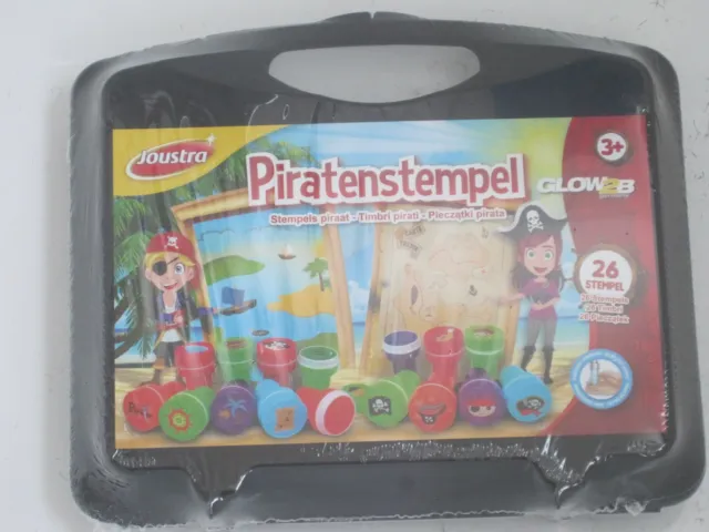Stempel Lehrerstempel Piratenstempel 26 Stück im Koffer *NEU*