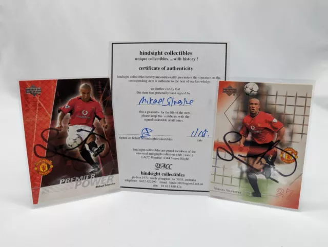 Mikael Silvestre Upper Deck Trading Cards Signed Autograph COA 1997 2001 Man Utd