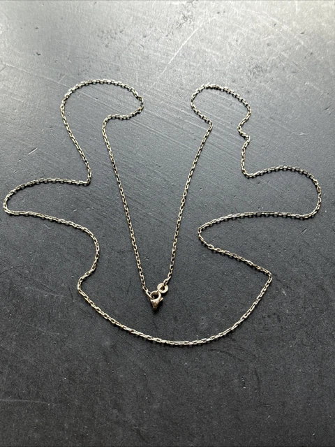 Collier Chaîne En Argent Massif 925 – Maille Art Nouveau – Simple Et élégant
