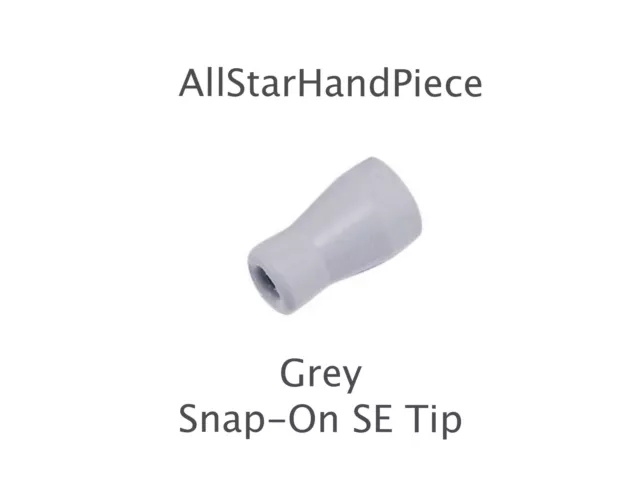 Dental Saliva Ejector SE Tip Snap On Replacement (Grey) Soft Silicone Tips