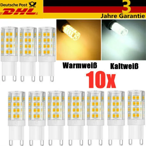 10x G9 LED Birne 5W 2835 SMD führte Warmweiß/Kaltweiß Energiesparlampen AC 220V