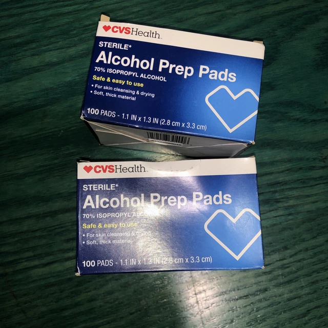 Hisopos de alcohol, 100 cuentas por caja EXP 10/25 2 cajas en total