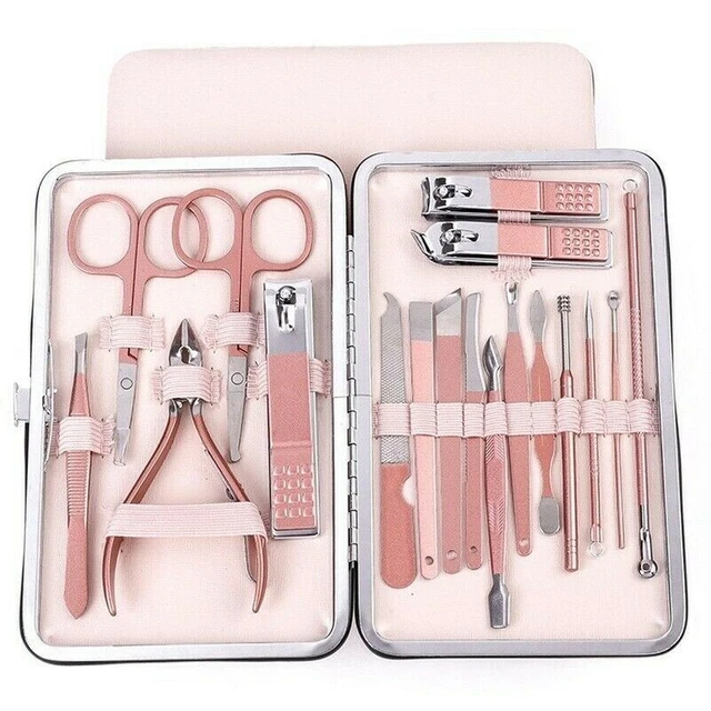 7-18pcs Manicure Tagliaunghie Pedicure Set Acciaio Inox Unghie Kit di Cura