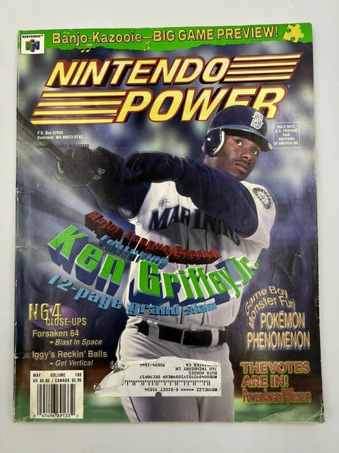 Nintendo Power Volume 108 Ken Griffey Jr Mlb Cover W/Poster And Inserts