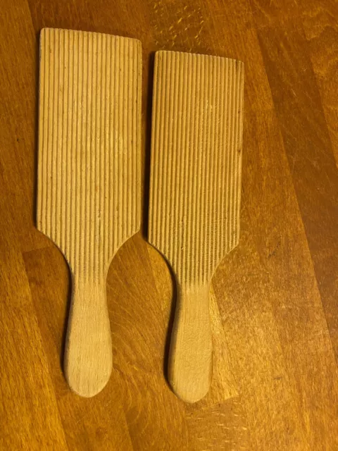 Vintage Pair Traditional Wooden Ridged Butter Pats – Kitchenalia – Dairy! –