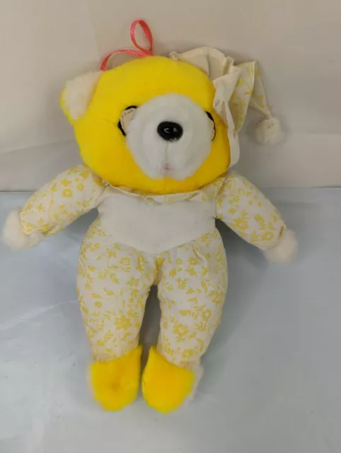 Vintage Yellow Bear Plush 9 Inch PM International Toys Stuffed Animal Toy
