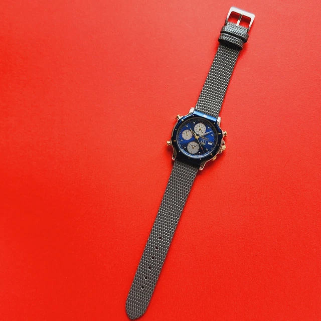 SEIKO WORLD TIMER Watch USA Olympics Rare Blue Dial GMT 5T52 6B09 Seiko world timer watch usa olympics rare blue dial gmt 5t52 6b09