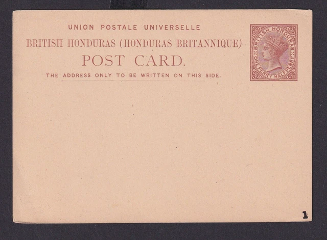 Briefmarken Britische Kolonien British Honduras Ganzsache Queen Victoria 1 1/2p