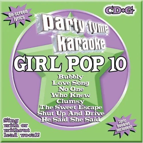 2008 Party Tyme Karaoke Girl Pop 10 CD+G inc Rihanna, Gwen, Alicia songs 12z