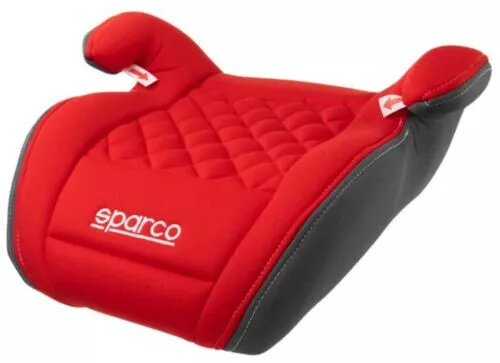 KINDERSITZ SPARCO 4-12 Jahre SITZERHÖHUNG 15-36 kg ROT/GRAU