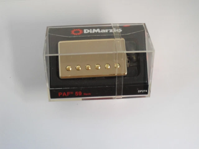 DiMarzio REGULAR SPACED PAF 59 Neck Humbucker W/Gold Cover DP 274