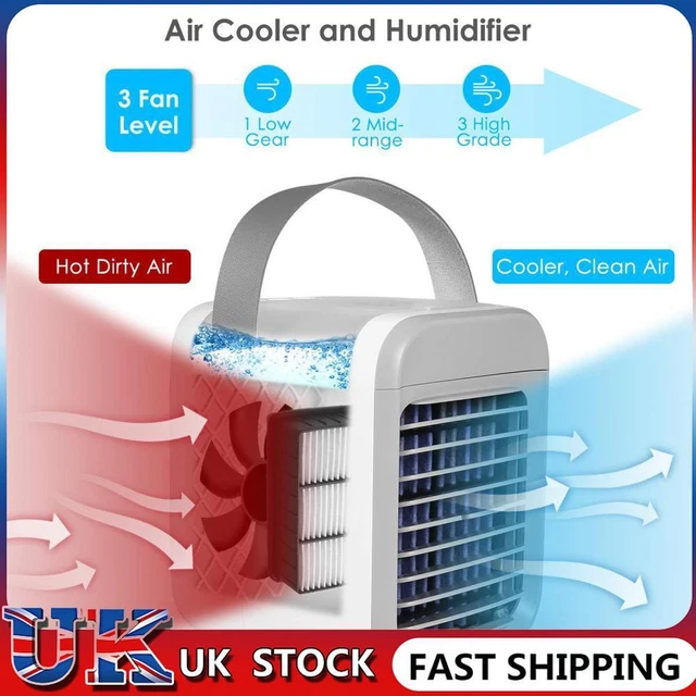 Personal Air Cooler Rechargeable Portable Air Conditioner Desktop Cooling Fan