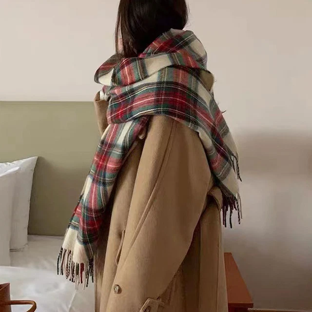 Sciarpa da donna e scialle invernale per donna in tartan, Colore