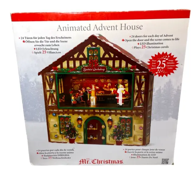 Mr Christmas Santas Workshop House Animated Musical Lighted Advent Calendar 2012