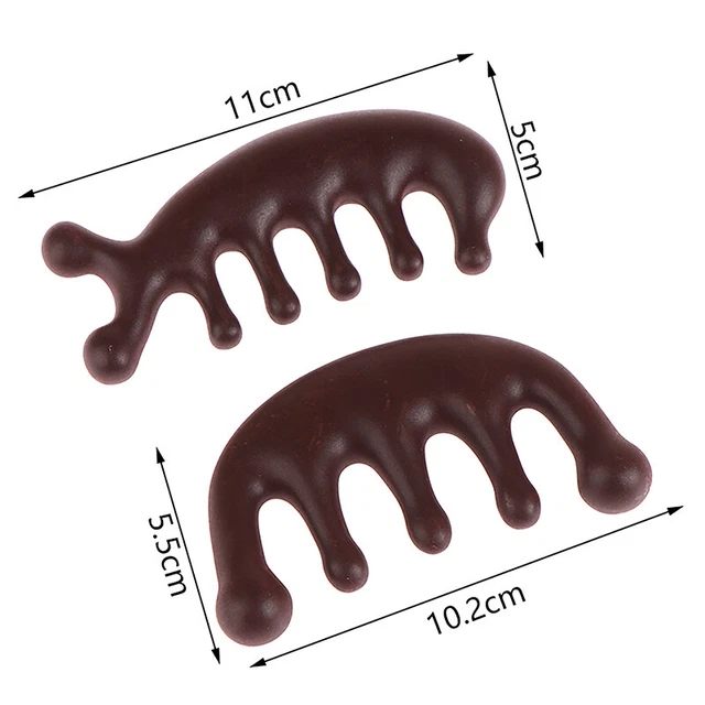 1Pc Resin Massage Comb Head Face Meridian Scalp Comb Scraping Wide Tooth Co TOP2 3