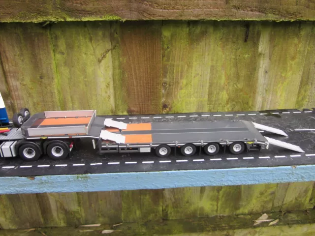 WSI 4 axle Stepframe extendable rear steer Trailer Grey   HH wsi, code 3 etc