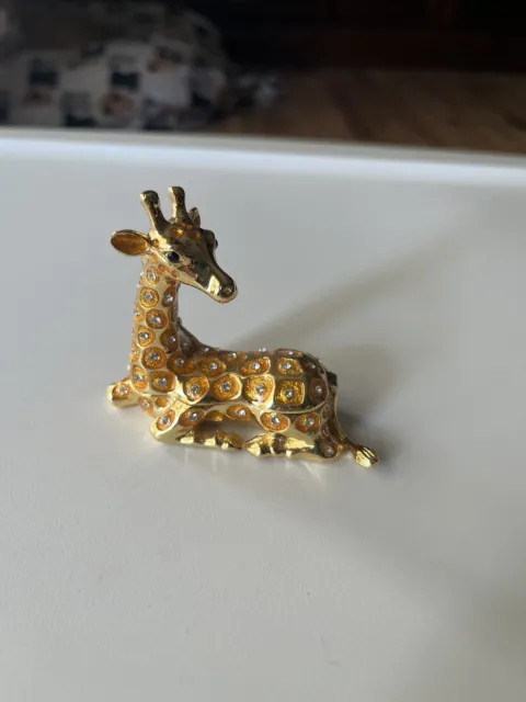 Nobility Bejeweled Giraffe Trinket Box Vhtf Great Condition