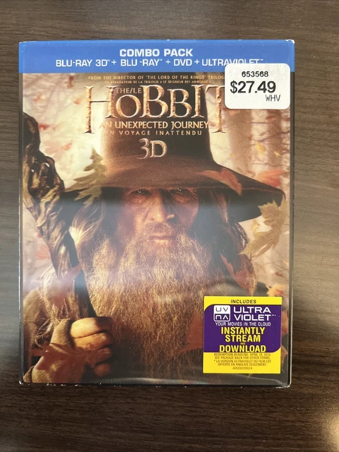 EL HOBBIT: UN viaje inesperado Blu Ray 3D Ultravioleta