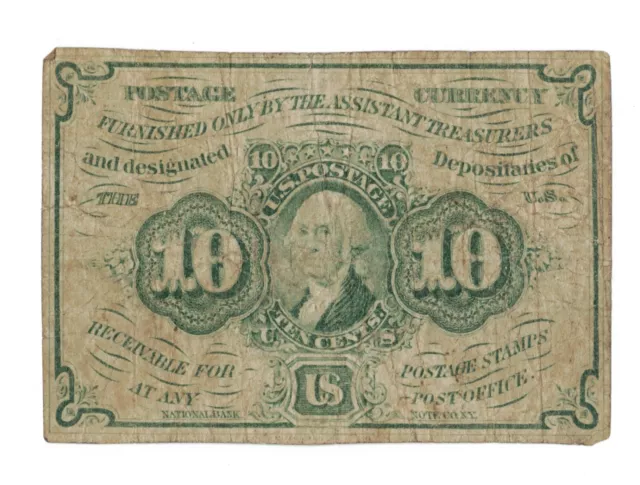 Fr. 1242 FIRST ISSUE 10 CENTS FRACTIONAL CURRENCY
