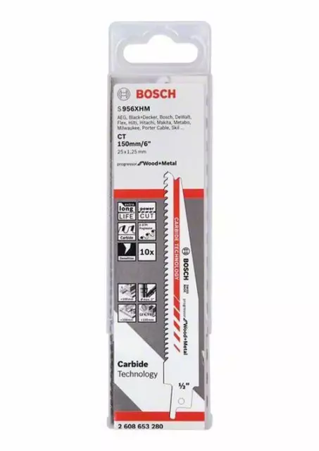 10 X Bosch Hoja de Sierra Calar S 956 Xhm , Carbide Progressor para Madera/Metal 2