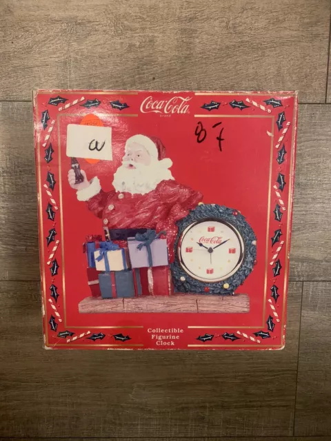 1998 Coca-Cola Santa Claus Clock NOS New Old Stock