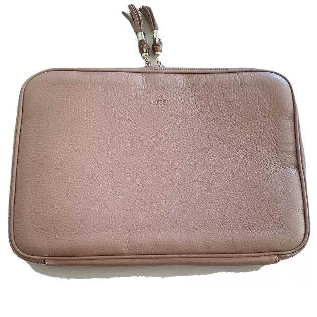 Gucci bamboo zipper laptop/tablet case