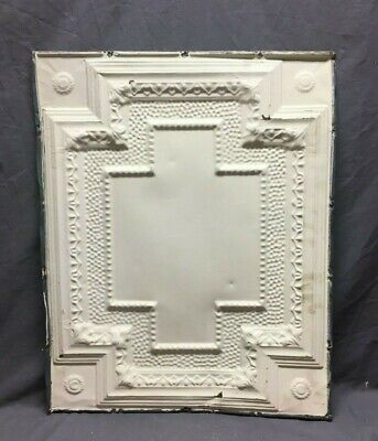 ONE Antique Embossed Cross Tin Metal Ceiling 24"x 30" Shabby Chic Old 404-20B