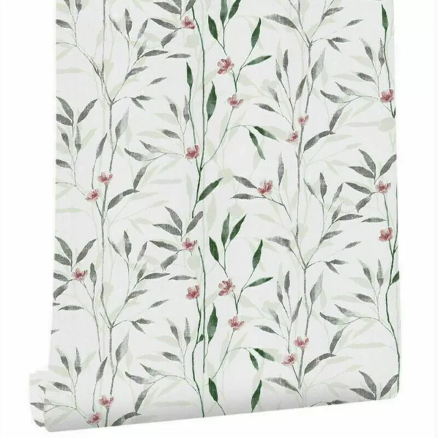 6M Plum Floral Flower Wallpaper Textured Furniture Contact Paper Wall Sticker