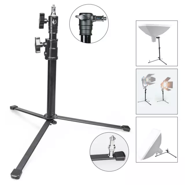 Supporto luce fotografia 60 cm studio regolabile treppiede alluminio video fotografico Regno Unito