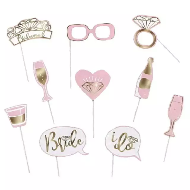 Unique Party! Bridal Shower Photo Booth Props Party Supplies 10 Count