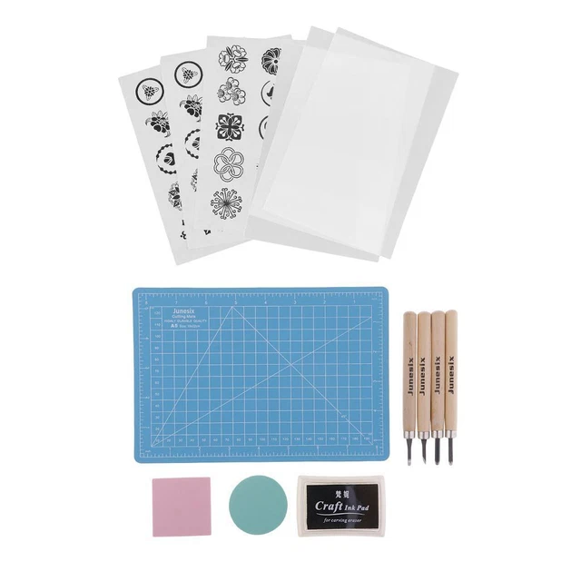 14 Stück/Set Zum Selbermachen Gummistempel Schnitzen Block Kit für Basteln 8