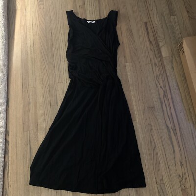 Cabi Womens Knit Little Black Dress Size M Sexy Wrap