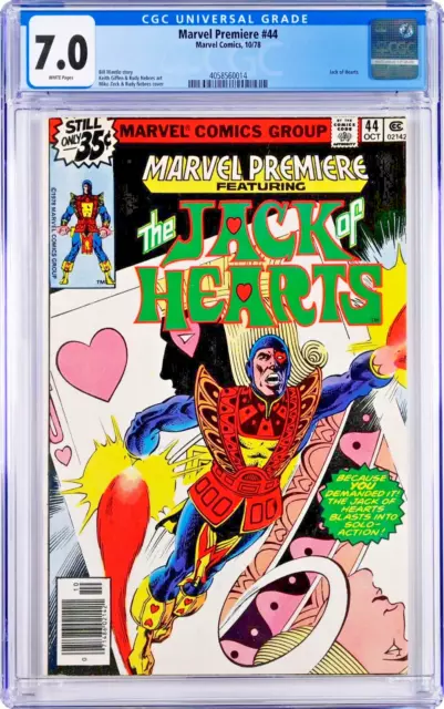 Marvel Premiere #44 CGC 7.0 (Oct 1978) Jack of Hearts, Zeck & Nebres Cover