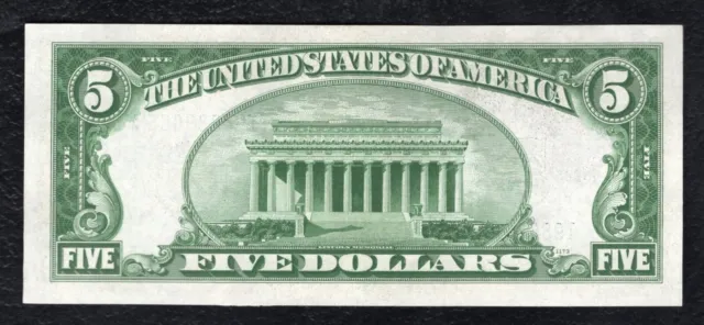 Fr. 1651 1934-A $5 Five Dollars Silver Certificate Note Gem Uncirculated 2