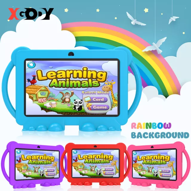 XGODY 2022 Newest Version Android 9.0 7" 16GB Kids Children Tablet PC 2Mode WIFI