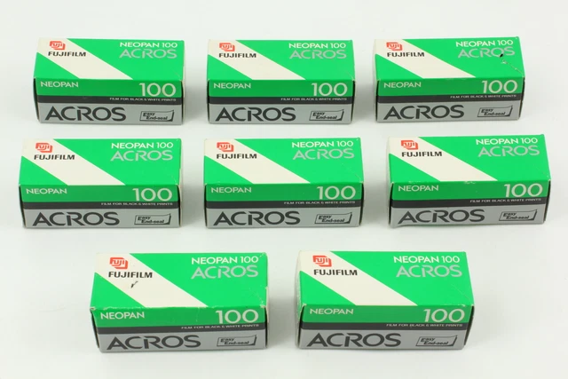 [Sin usar] Película en blanco y negro Fujifilm NEOPAN 100 ACROS 120 8 rollos de JAPÓN