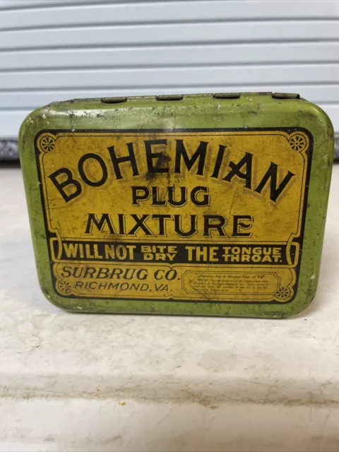 Vintage Bohemian Plug Mixture Tobacco Tin