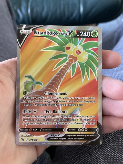 Carte Pokémon Noadkoko d’alola V FA 071/078 Neuve FR