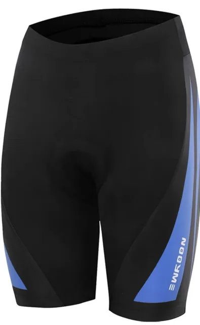 NOOYME Womens Bike Shorts for Cycling with Padded Black, Baby Blue Medium
