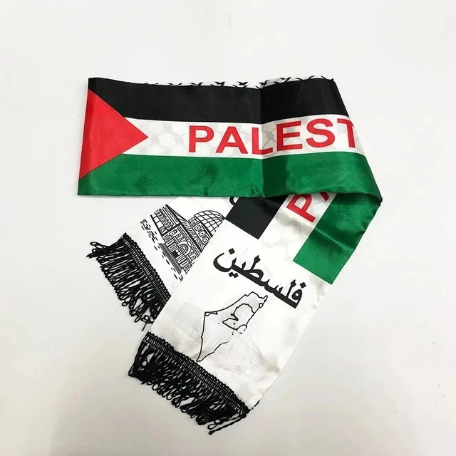 Sciarpa Pashmina Morbida Con Bandiera Israeliana - Scialle Grande In Lana Sintetica - Avvolgente E Caldo - Nero - 3