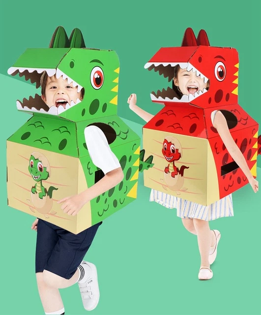 DIY 3D DINOSAUR Animal Puzzle, Kids PaperCraft Building Kit, Cardboard ...
